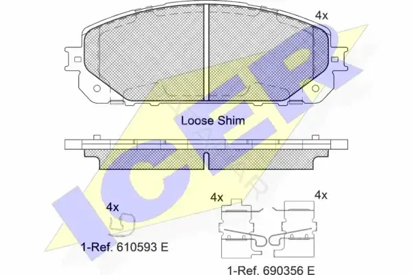 Тормозные колодки ICER 182177