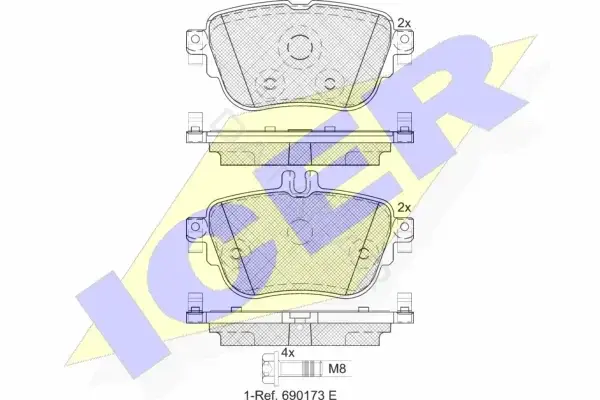 Тормозные колодки ICER 182290