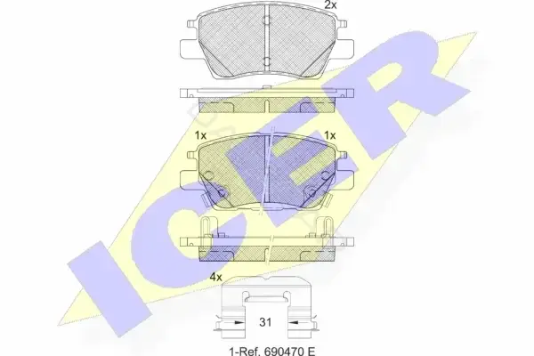 Тормозные колодки ICER 182311
