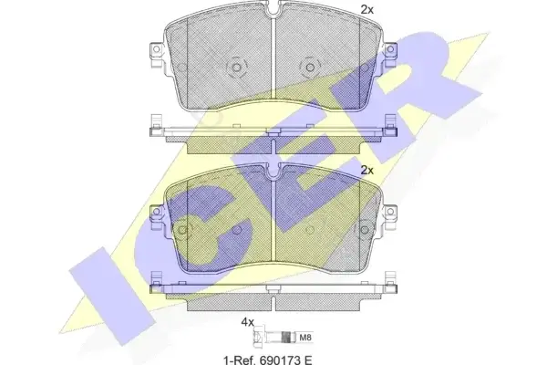 Тормозные колодки ICER 182335