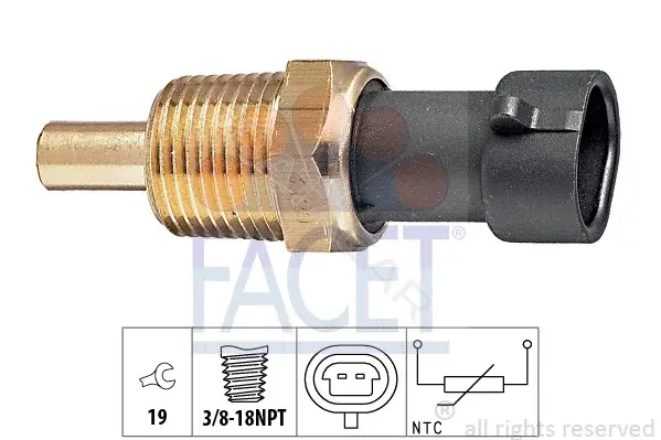 Датчик температуры охлаждающей жидкости FACET 7.3129