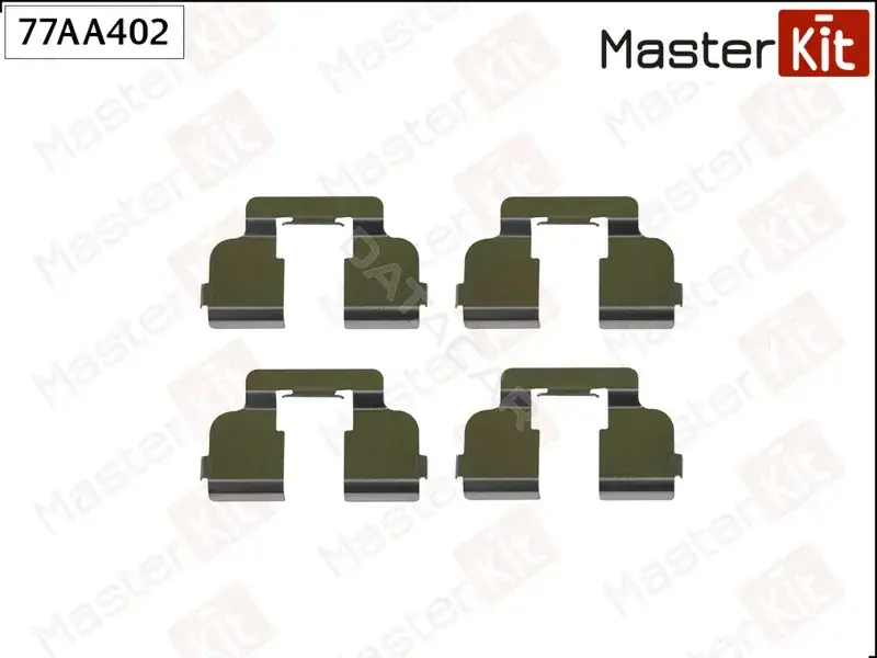 Ремкомплект тормозных колодок MASTERKIT 77AA402