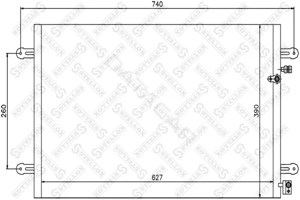 Радиатор кондиционера STELLOX 10-45219-SX