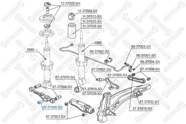 Сайлентблок рычага STELLOX 87-37006-SX