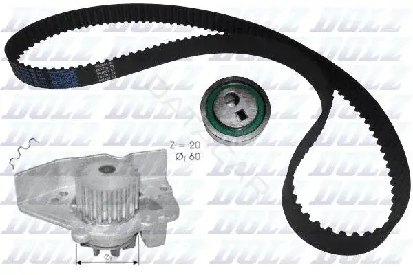 Комплект ГРМ с помпой DOLZ KD030