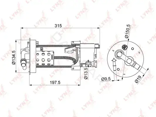 Топливный фильтр LYNXAUTO LF-1067M