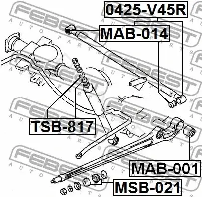 Сайлентблок рычага FEBEST MAB-014