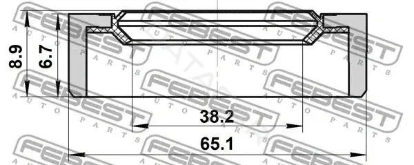 Сальник коленвала FEBEST 95GCW-40650709R