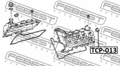 Шайба пламягасящая FEBEST TCP-013