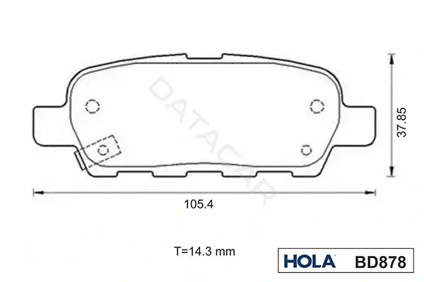 Тормозные колодки HOLA BD878