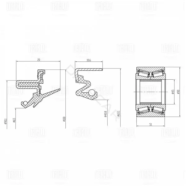 Подшипник ступицы TRIALLI CS1475