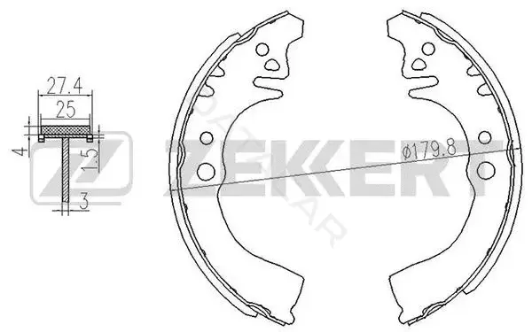 Барабанные колодки ZEKKERT BK-4099