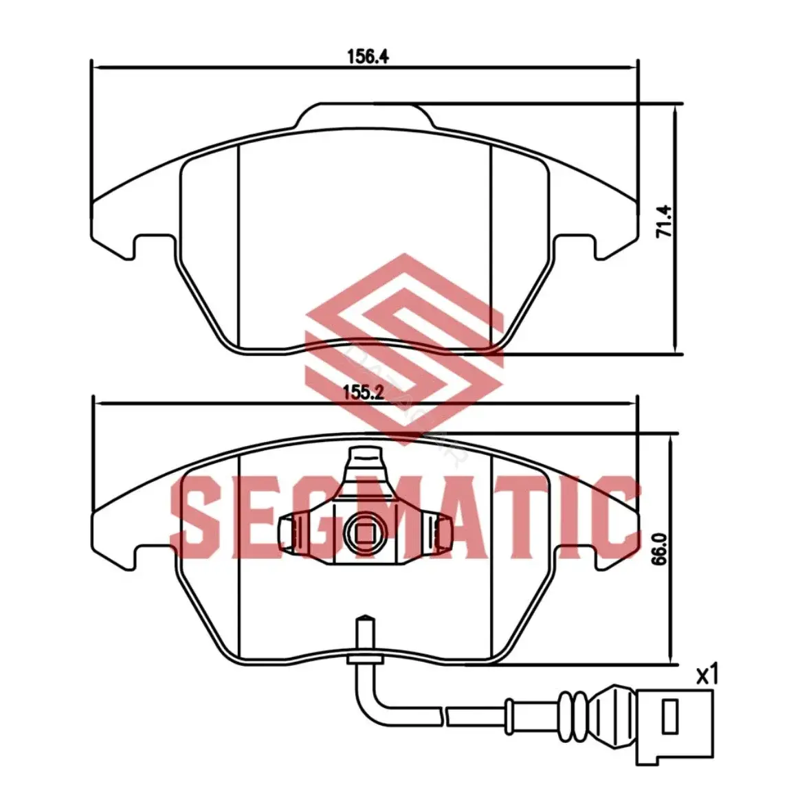 Тормозные колодки SEGMATIC SGBP2556
