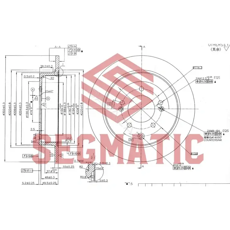 Тормозные диски SEGMATIC SBD30093174