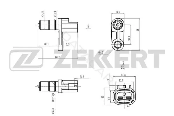 Датчик давления воздуха ZEKKERT SE-8516