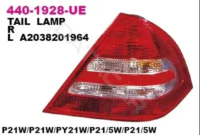 Задние фонари DEPO 440-1928L-UE