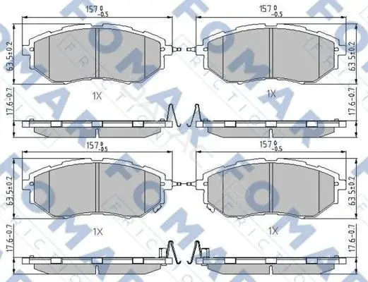 Тормозные колодки FOMAR FO699581