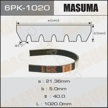 Ремень ручейковый MASUMA 6PK-1020