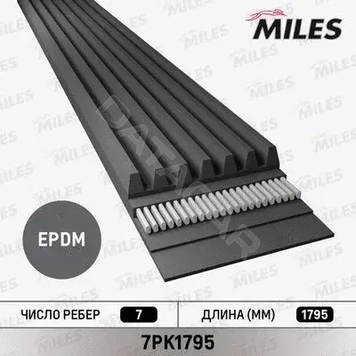 Ремень ручейковый MILES 7PK1795