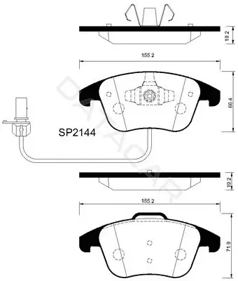 Тормозные колодки Hi-Q SP2144