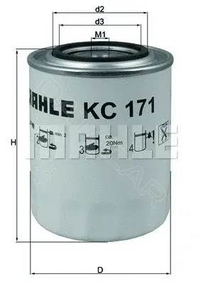 Топливный фильтр KNECHT/MAHLE KC171