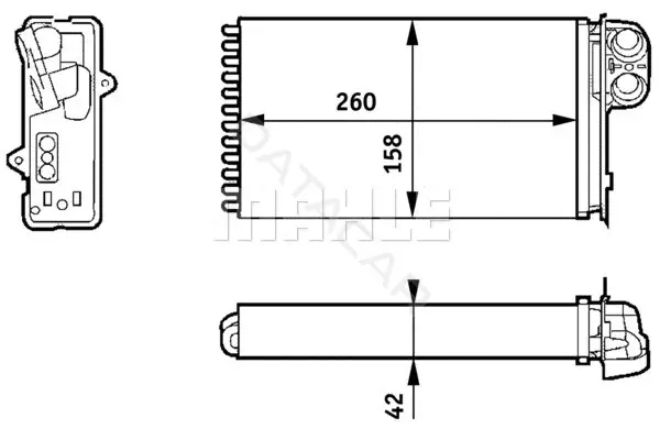 Радиатор печки KNECHT/MAHLE AH162000S