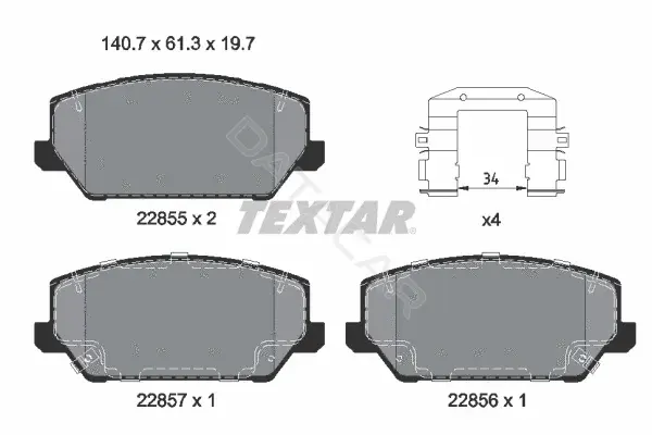 Тормозные колодки TEXTAR 2285501