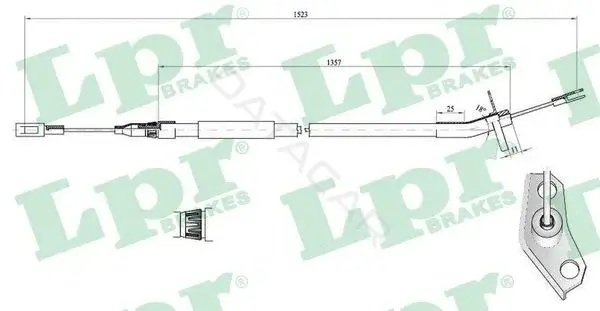 Трос ручника LPR/AP/RAL C0446B
