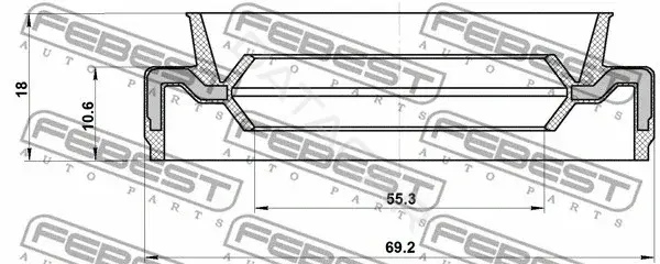 Сальник полуоси FEBEST 95EAY-57691118X