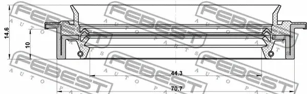 Сальник полуоси FEBEST 95JDS-46701015C