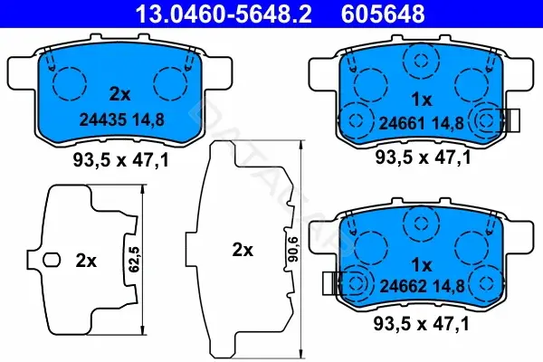 Тормозные колодки ATE 13.0460-5648.2