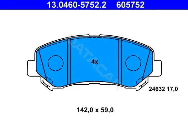 Тормозные колодки ATE 13.0460-5752.2