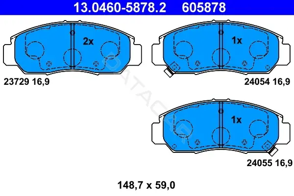 Тормозные колодки ATE 13.0460-5878.2