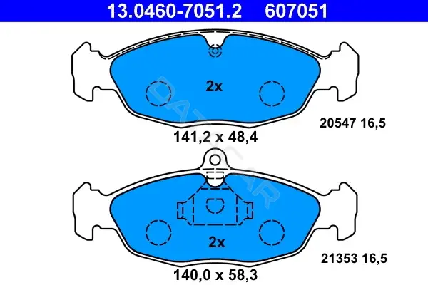 Тормозные колодки ATE 13.0460-7051.2