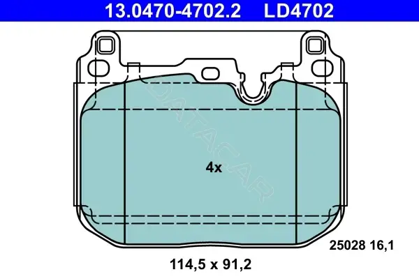 Тормозные колодки ATE 13.0470-4702.2