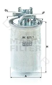 Топливный фильтр MANN WK823/1