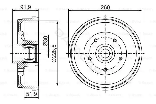 Тормозной барабан BOSCH 0986477283