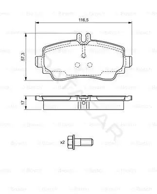 Тормозные колодки BOSCH 0986424470