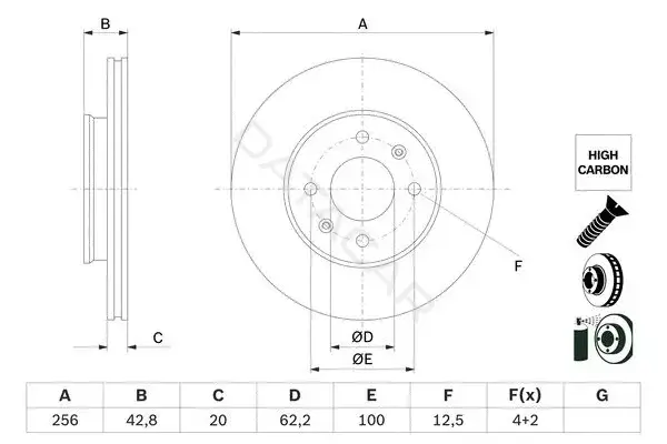 Тормозные диски BOSCH 0986479G86