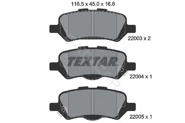 Тормозные колодки TEXTAR 2200301