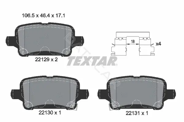 Тормозные колодки TEXTAR 2212901