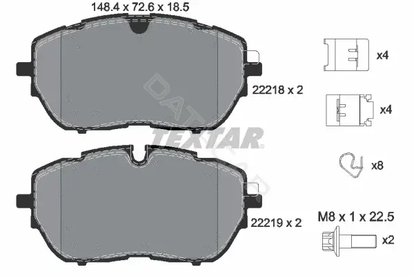 Тормозные колодки TEXTAR 2221801
