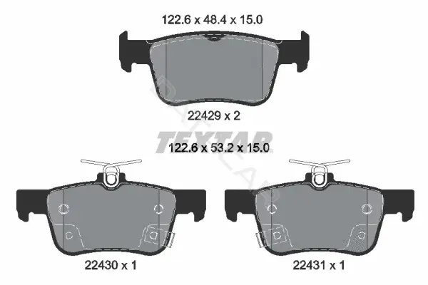 Тормозные колодки TEXTAR 2242901