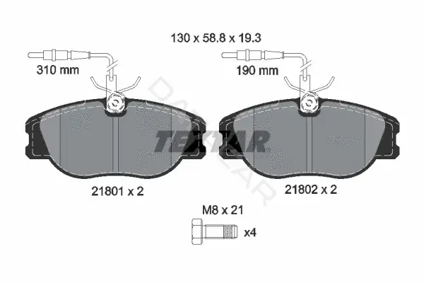 Тормозные колодки TEXTAR 2180101