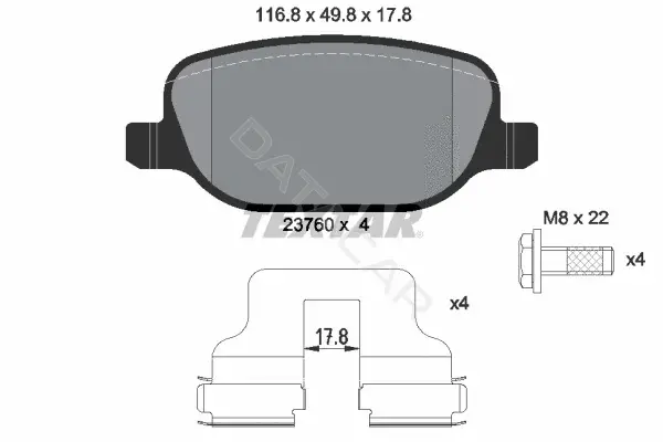 Тормозные колодки TEXTAR 2376002