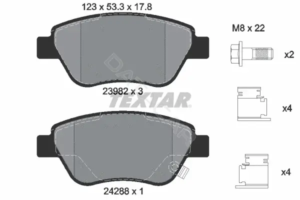 Тормозные колодки TEXTAR 2398202