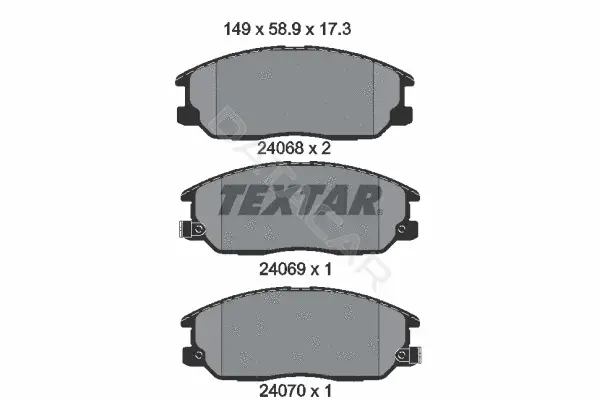 Тормозные колодки TEXTAR 2406801