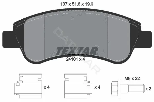 Тормозные колодки TEXTAR 2410101