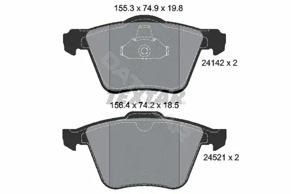 Тормозные колодки TEXTAR 2414201