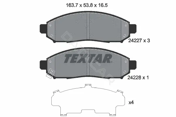 Тормозные колодки TEXTAR 2422701